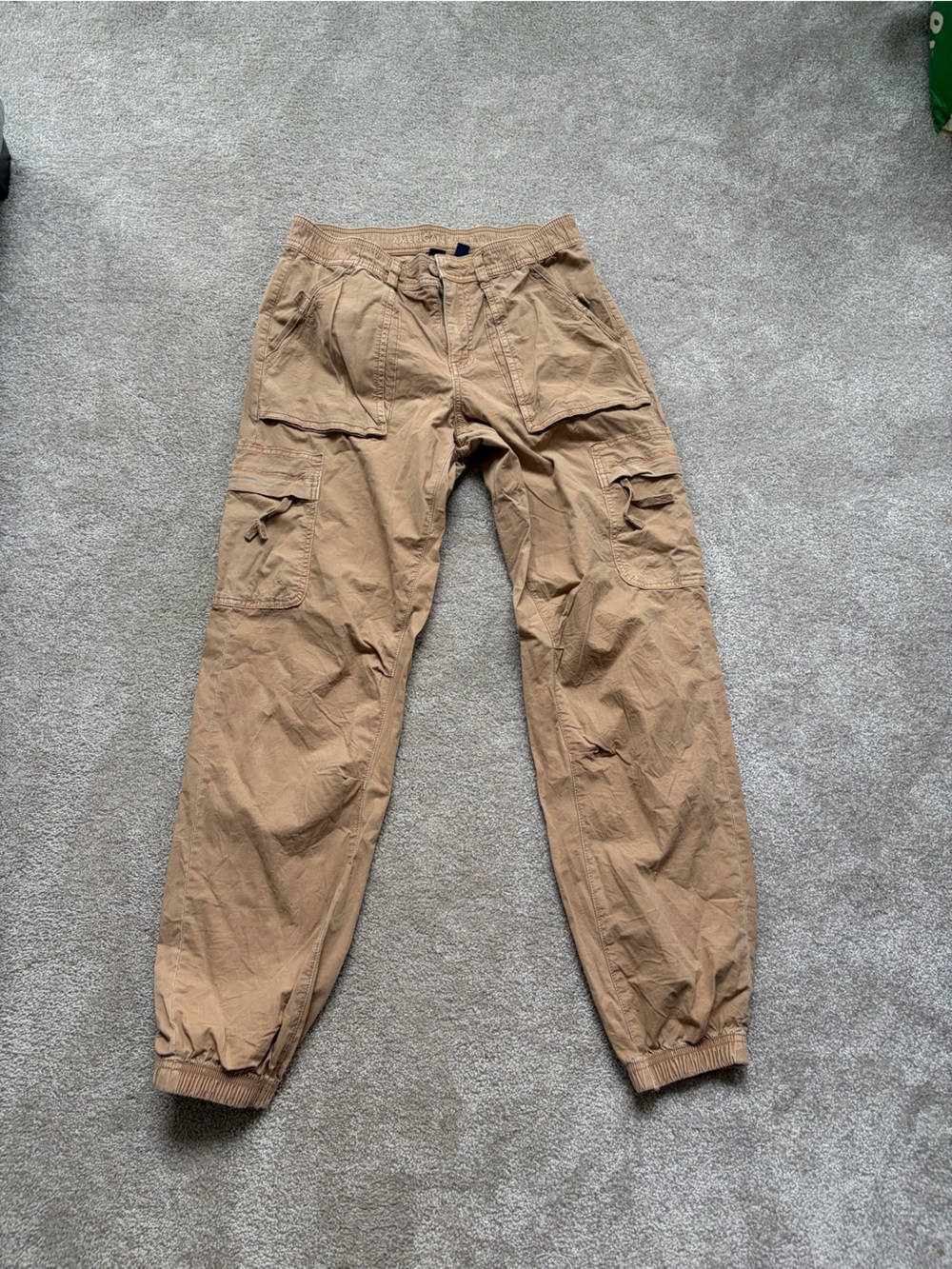 American Eagle Outfitters Tan Cargo Jogger Pants